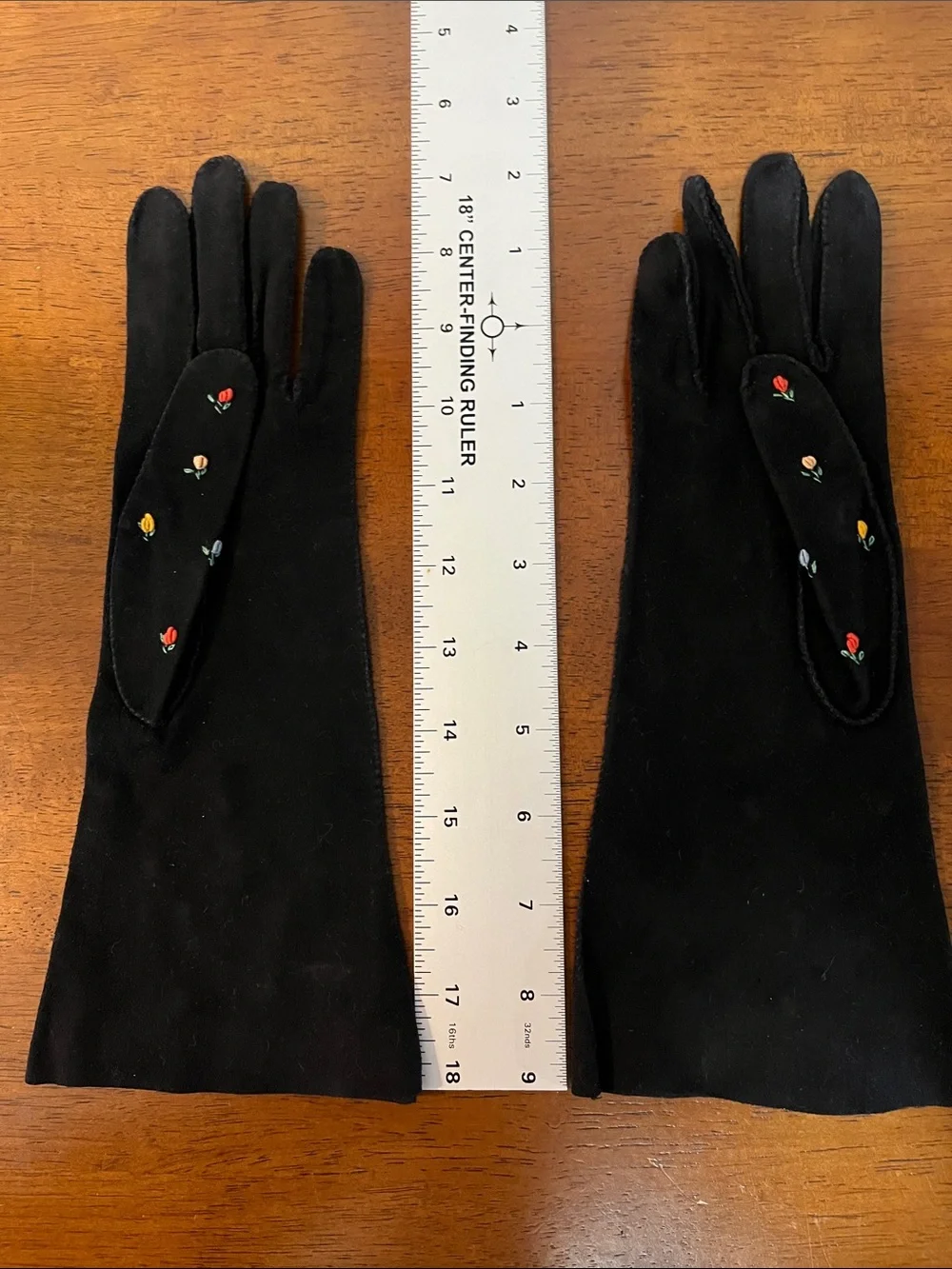 Vintage Embroidered Floral Long Women's Gloves
